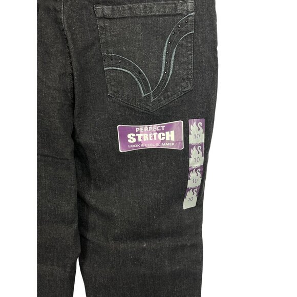 Gloria Vanderbilt Womens Perfect Fit Bootcut Jeans 10 Short Black Rinse NWT New - Picture 6 of 11